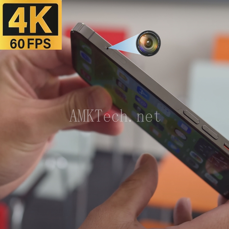 iPhone 12 Pro Spy Camera Phone: Discreet 4K@60FPS Recording with Side/Top Lens